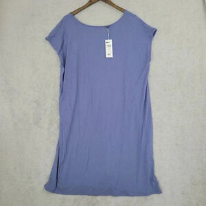 NWT Eileen Fisher Womens Bateau Neck Knee-Length Dress XL Cap Sleeve  7PT